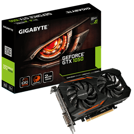 VGA GIGABYTE™ GeForce&#174; GTX 1050 2GB GDDR5 128bit _N1050OC-2GD (rev1.0/rev1.1)_ 618S